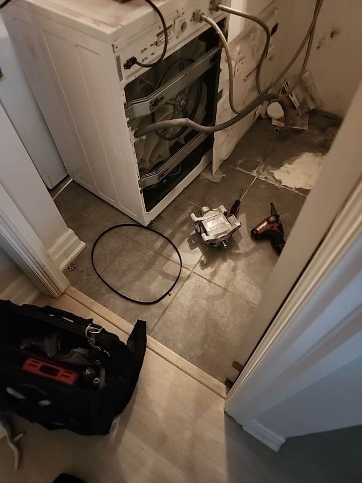 Frigidaire washer not spinning, motor replacement