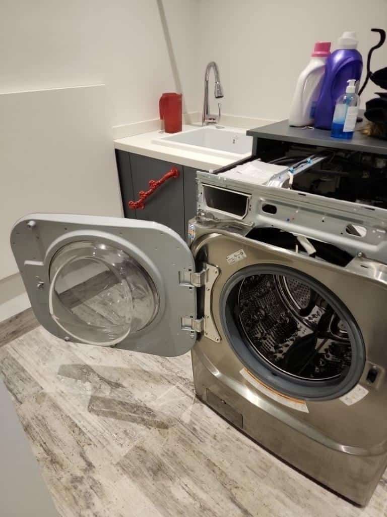 Rubber seal swap for LG washing machine